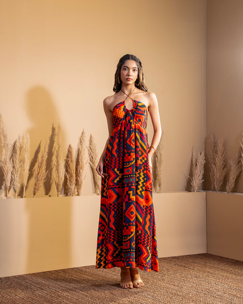 SUNDOWN BACKLESS MAXI DRESS