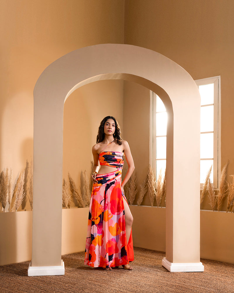 EDEN ASYMMETRIC BACKLESS MAXI DRESS