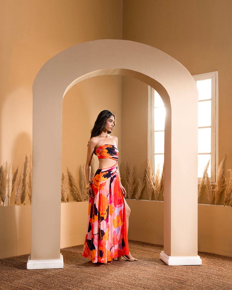 EDEN ASYMMETRIC BACKLESS MAXI DRESS