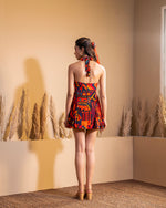 SUNDOWN HALTER NECK MINI DRESS