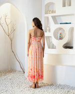 PETALIS STRAPLESS MAXI DRESS
