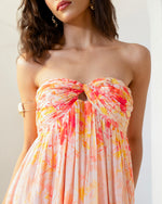 PETALIS STRAPLESS MAXI DRESS