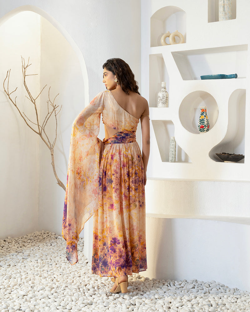 PETALIS ASYMMETRICAL ONE-SHOULDER