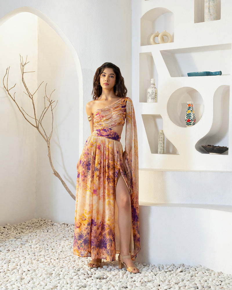 PETALIS ASYMMETRICAL ONE-SHOULDER