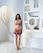 PETALIS HALTER BACKLESS MINI DRESS