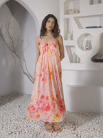 PETALIS STRAPLESS MAXI DRESS